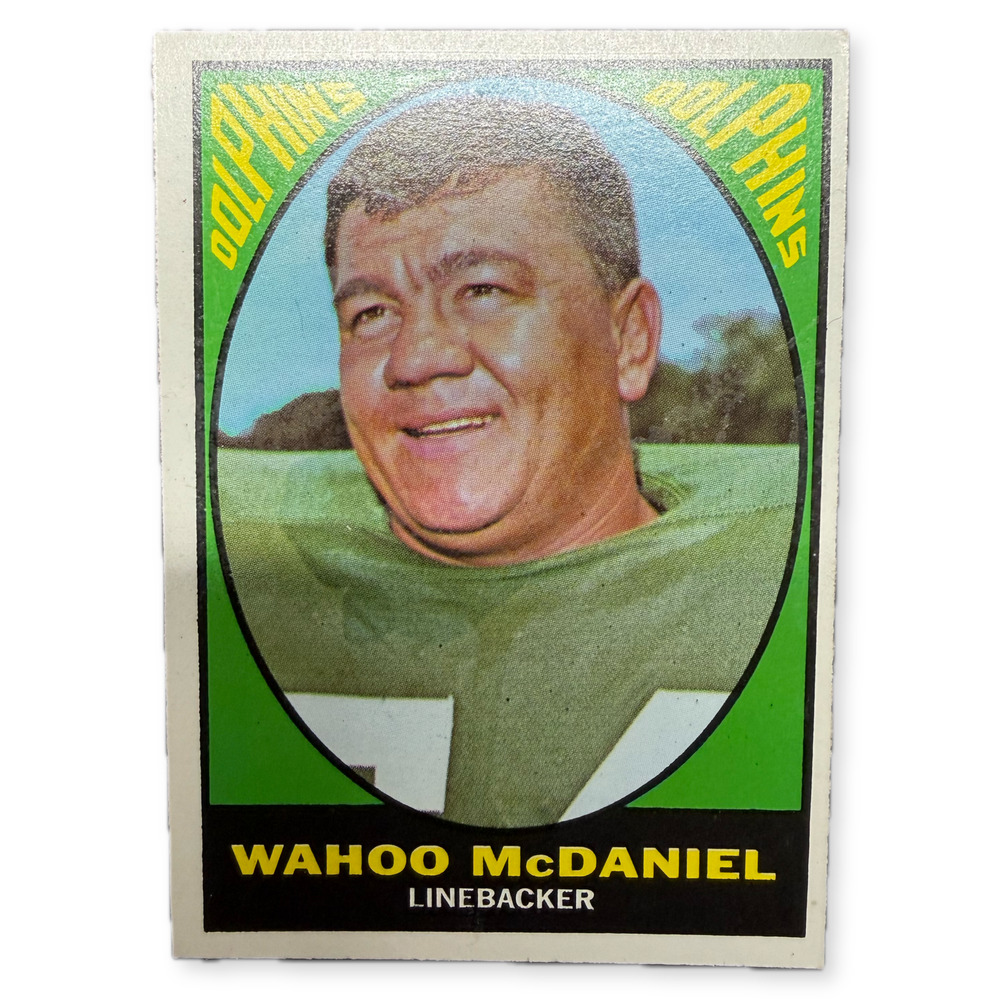 1967 Topps Wahoo McDaniel #82 Miami Dolphins Linebacker Vintage Card